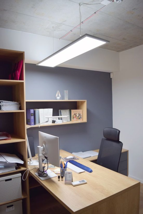 Elata OP LED 120 cm 79 W stříbrná/elox ⇅